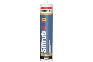Soudal - Mastic silicone neutre silirub color - Coloris.Bordeaux - R.A.L..3005 -