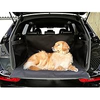 Universeller wasserfester Kofferraumschutz von autooptimierer.de – Kofferraumdecke für Hunde – Autoschondecke Kofferraum Abdeckung mit Klett – Hundedecke Auto universal (Größe 170 x 155 cm, schwarz)