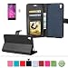 Produktbild Für Sony Xperia M2/M2 Aqua Leder Brieftasche Hülle Case Flip Cover - Funyye [Schwarz Solide Farbe] Magnetic PU Ledertasche Hüllen Flip Cover Telefon-Kasten Handyhülle Bookstyle Wallet Brieftasche Card Slot Handycase Für Sony Xperia M2/M2 Aqua,Wallet Case Flip Cover Hüllen Schutzhülle Etui Ledertasche Lederhülle mit Standfunktion Kartenfächer Für Sony Xperia M2/M2 Aqua + 1 x Frei Displayschutzfolie