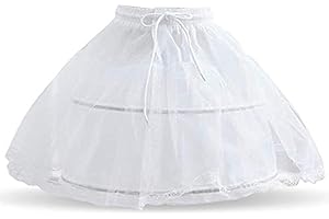 TTYAOVO Élastique Taille Bouffi Jupon Tutu Tulle Jupe Princesse Jupon