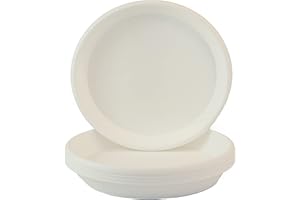 Home Garden Ornaments Plato Maceta Redondo 27cm de Diámetro Blanco Juego de 5 - Duradero Platos Macetas Plastico - Platos para Macetas para Exteriores e Interiores (Ø27cm, Blanco)