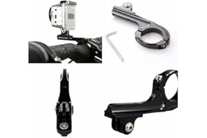NASHnal Camera Motorcycle Mount, Handlebar Mount Clip for Bike Bicycle Moto Motorcycle Handlebar, Compatible with Gopro Hero 9 8 7 6 5 4 Session Fusion 3+ 3, and other Action Cameras