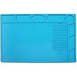 SPTwj Soldering Mat Solder Pad 500℃ Heat-Resistant Insulation Silicone Thick Mat Anti Static Soldering Mat for Soldering Braz