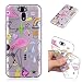 Produktbild Misteem Hülle für Samsung Galaxy J5 2017 Durchsichtige Kristall, Transparent Ultra Dünn Bunt Soft Flex Silikon Stoßfest Handyhülle Muster Motiv Weich Slim Crystal Clear Schutzhülle Hinten Shell für Samsung Galaxy J5 2017 [Bunt Flamingo]