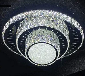 WHITERAY Antique Crystal Chandelier with Inbuilt Color Changing LED (White)