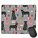 Price comparison product image Black Lab Birthday Party Dog Breed Labrador Retriever Grey Mouse Mat Desk Pad with Non-Slip Rubber Base 18x22cm