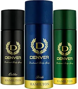 Denver Deo, Hamilton, Calibre and Pride, 165ml (Pack of 3)