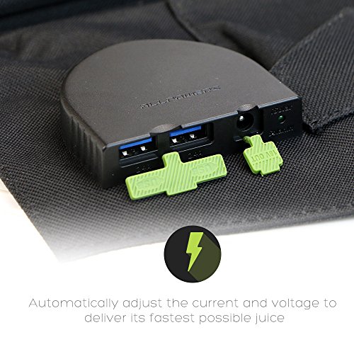 ALLPOWERS 80W Faltbares Solarpanel SunPower Solar LadegerÃ¤t (Dual 5V USB mit iSolar Technologie + 18V DC Ausgang) fÃ¼r Laptop, Tablet, iPad, iPod, Smartphone, iPhone