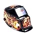 Price comparison product image Costway Auto Darkening Welding Helmet Mask Welders Arc Tig Mig Solar Powered W/Grinding (Flame soccer)