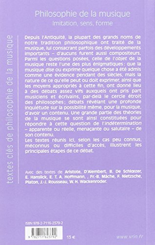 Livres Couvertures de Textes clés de philosophie de la musique