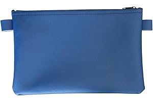 ‎KRANHOLDT Kranholdt Banktasche Geldscheintasche aus Kunstleder 24,5 x 16 cm (Blau)