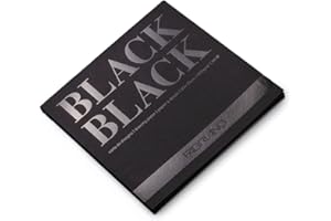 Honsell 19100389 - Fabriano Black Block, carta nera con superficie opaca non rivestita, 300 g/m², 20 x 20 cm, 20 fogli, ideale per pastelli, matite colorate e pennarelli
