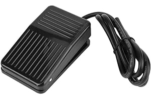 ZUNATE TFS - 01 Foot Control Switch 220 VAC 10 A, antypoślizgowy przełącznik nożny, pedał, pedał przełącznika nożnego, kontroler momentowy, czarny, do wiertarki stołowej, prasy hydraulicznej itp. (3,3ft)