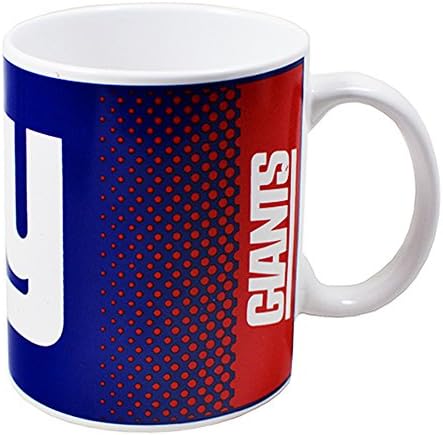 New York Giants NFL Official Crest Fade 11oz Mug (One Size) (Blue/Claret)