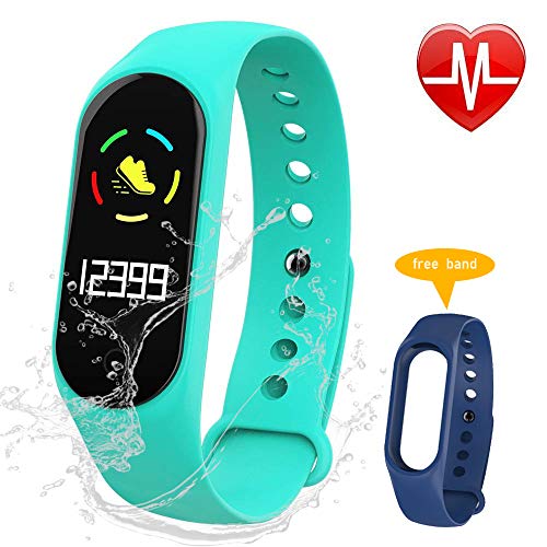 F-FISH Montre Connectée Femmes Homme Bracelet Connecté Smartwatch Podometre Cardio Etanche IP67 Enfant Sport Smart Watch Cardiofrequencemetre Marche pour Android iOS iPhone Samsung Xiaomi Huawei