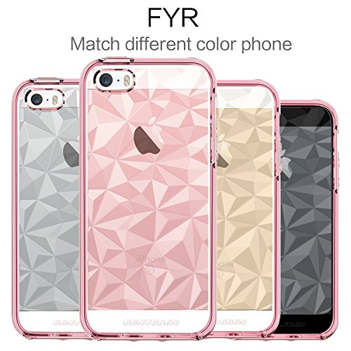 Funda iPhone SE Funda iPhone 5 Funda iPhone 5S BENTOBEN Carcasa Case Cover con TPU Suave y Anti-rasgu os Transparente 3D Modelo Geom trico de Diamante con Textura Funda para iPhone 5 5S SE Rosa Oro reviews Funda iPhone SE Funda iPhone 5 Funda iPhone 5S BENTOBEN Carcasa Case Cover con TPU Suave y Anti-rasgu os Transparente 3D Modelo Geom trico de Diamante con Textura Funda para iPhone 5 5S SE Rosa Oro