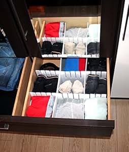 Schubladenteiler verstellbar XXL Weiß -K&B Vertrieb