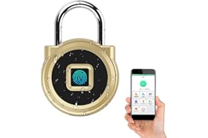 Lucchetto per armadietto da palestra eLinkSmart, sblocco con impronta digitale o autorizzato tramite telecomando, impermeabile IP65,serratura di sicurezza senza chiave per armadietti palestra,Oro