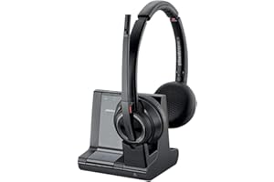 POLY Plantronics Zestaw słuchawkowy Bluetooth DECT Savi W8220-M Binarny wariant noszenia (z USB); Microsoft Skype for Business certyfikowany w kolorze czarnym