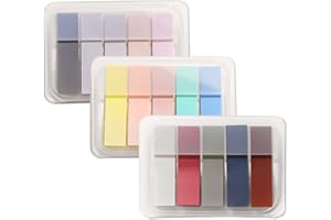 FATIYA Lot de 300 onglets adhésifs de 15 couleurs pastel, marque-pages colorés pour écrire des notes et des cahiers