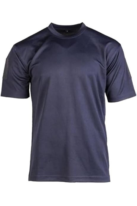 T-shirt Tactique Helikon-Tex Bleu Marine - Polyester Respirant, Séchage Rapide - Poches Manches Et Velcro