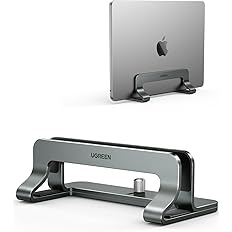 UGREEN Support Ordinateur Vertical en Aluminium Laptop Stand Vertical Porte PC Portable Bureau Réglable Compatible avec MacBo