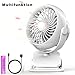 Produktbild AngLink mini Clip Ventilator mit Batterie USB Ventilator/Tischventilator für Zuhause, Büro, Schreibtisch und Camping, 4 Geschwindigkeitsstufen -3. Generation F010 Weiß