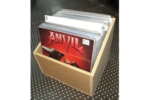 CUIDATUMUSICA Cajon DE Madera MDF Color Natural para Guardar Y EXPONER Discos DE Vinilo/Ref.MAR003