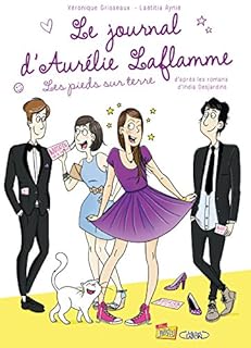 jaquette livre Le Journal d'Aurélie Laflamme, Tome 5 : les pieds sur terre
