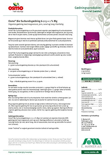 Osmo® Bio Rhododendron Dünger 6-2-5 +1 % Mg, 5 kg Sack - 4