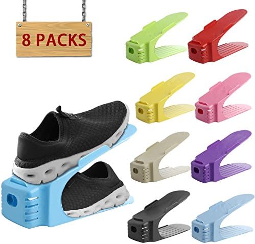 HOWBIFOOL Shoe Slots Organizer Shoe Racks |Space Saving Storage Shoes Rack Durable Shoe Storage Shoe Holder (8PCS) …