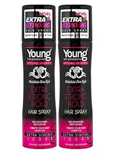 Sweet Heart Young Hair Profressional Extra Strong Hold Hairspray,250ml (Pack Of 2)