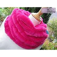 neonpinker Loop mit Sternen Schal pink Loopschal neon