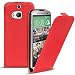 Produktbild HTC One M8 PU Leder Hülle, Conie Mobile FlipCase, Klapptasche Handytasche Schutzülle Premium Fliptasche in Rot