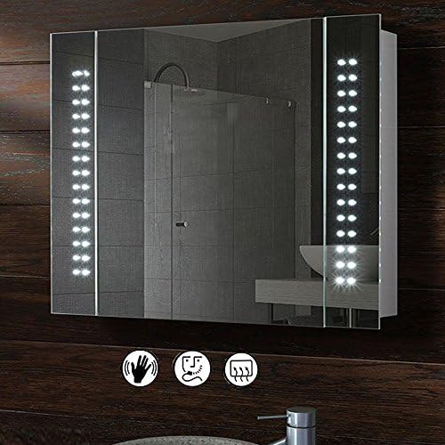 Schindora LED Illuminated Bathroom Mirror Cabinet Shaver Demister (Type 1)