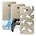 Produktbild CE-Link für 3 x Samsung Galaxy A5 2017 Hülle Weich Silikon Schutzhülle Transparent Handyhülle Anti-Scratch Backcover Ultra Slim Schale Etui Protective Case Crystal Clear Cover TPU Silicone Bumper mit Einhorn + Schwarze und weiße Katze + Blue Tower Muster