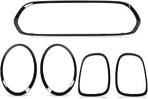 ‎ARAMOX Aramox 5 Stück Scheinwerferringe Abdeckungs, Schwarz Rücklicht Zierring, Ersatz für Mini F55 F56 F57 One S JCW 2014+ 51137449207 63217464171
