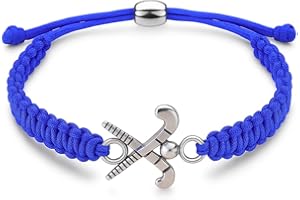Sportybella Field Hockey Charm Bracelet- Adjustable Bracelets For Girls with Field Hockey Stick Charm. Field Hockey Jewelry Gifts for Field Hockey Players, Teams & Coaches. Friendship Bracelet.