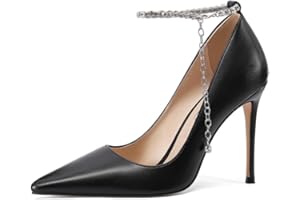 QUEEN HELENA Décolleté con Tacco a Spillo Scarpe Eleganti con Cinturino con Strass Donna K3690