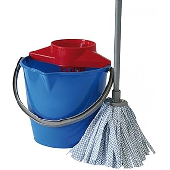 Leifheit Classic Mop Lavapavimenti Con Manico – Testina In Viscosa 27 Cm, Lavabile A 60°C, Per Piastrelle E Pietra