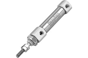 Heschen Cilindro pneumatico sottile in acciaio inossidabile, CDJ2B 10-10, porto M5, foro 10mm, corsa 10mm, asta singola a doppio effetto