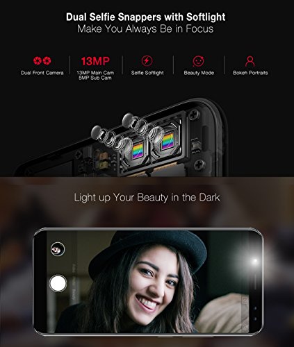 Ulefone Power 3Â Android 8.1Â sbloccato smartphone 6Â Gb + GB doppia fotocamera posteriore + Dual fotocamere anteriore 6080Â mAh batteria grande viso + identificazione delle impronte digitali 15,2Â cm MTK6763Â Octa-Core fino a 2.0Â GHz con rete 4Â G, OTG, Dual SIM