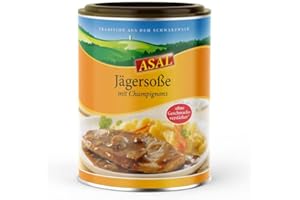 Asal Jägersauce 500 g für 5,0 Liter - die leckere Sauce mit Champignons für Schnitzel, Braten und Co., ohne zugesetztes Palmfett-/öl, vielseitig einsetzbar, auch als Suppe verwendbar