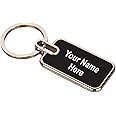 MOXTER Personalized Premium Metal Key Chain With Name Engraved, (Pack Of 1Black)