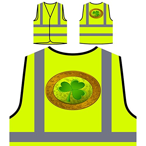 Retro Grunge irisches Irland Geschenk Personalisierte High Visibility Gelbe Sicherheitsjacke Weste f654v