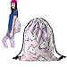 Produktbild Inovey Frauen-Einhorn-Druck-Drawstring-Beutel-Schnur-Spielraum-Turnhalle-Schule Wäscherei-Rucksack