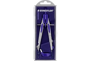 STAEDTLER compasso professionale leggero e regolabile, dotato di adattatore universale e mine di ricambio, ideale per il disegno tecnico, 553 01