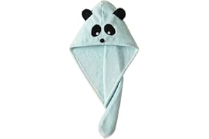 SJTJSPX Cheveux Serviette en Microfibre Enfants Femmes Chapeau Cheveux Séchage Rapide Cheveux Turban avec Bouton Super Absorbantes Cheveux Secs Serviettes de Bain Serviettes à Cheveux