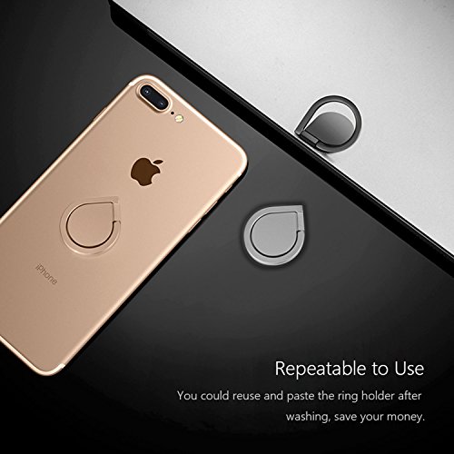 3 x Leathlux Ring StÃ¤nder Handy, 360Â° Drehbarer Ringhalter Fingerhalter Smartphone Halter Finger-Halterung fÃ¼r Verbesserte Einhandbedienung | FÃ¼r iPhone , Samsung und mehr Gold , Schwarz , Silber