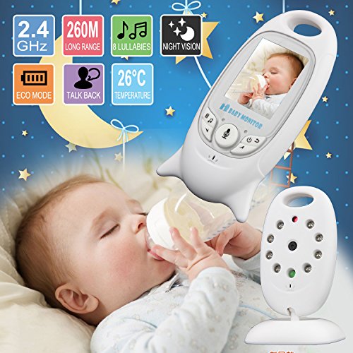 2.0 Inch Color LCD Wireless Digital Audio Video Security Baby Monitor 2 Way Talk Night Vision Alarm Sensor